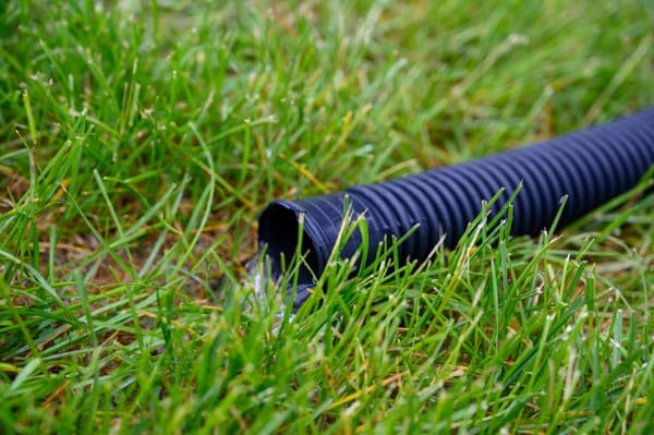 sump-pump-replace-water-draining-in-grass